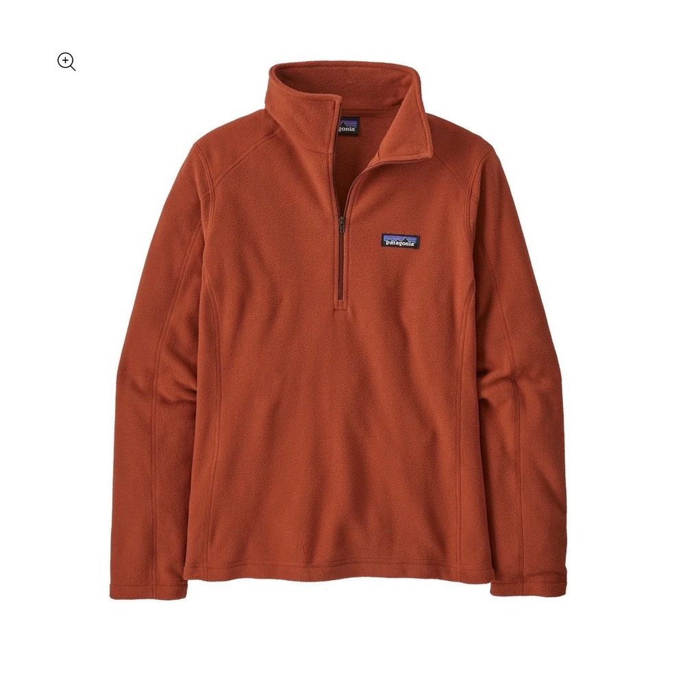 Patagonia Micro D Pullover Womens XL BURR Orange Quarter Zip Fleece STY26278 - Picture 8 of 11